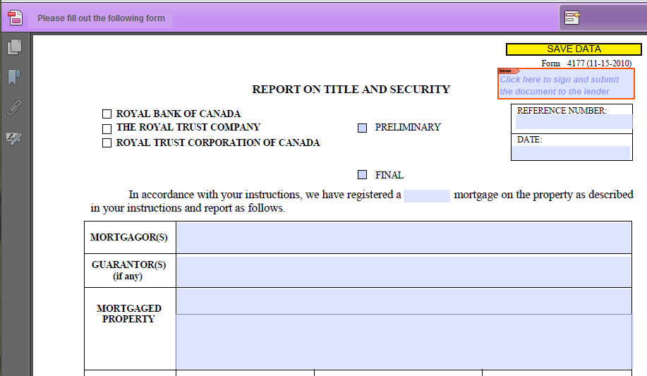 create pdf form with signature field